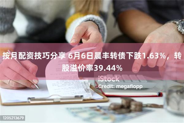 按月配资技巧分享 6月6日晨丰转债下跌1.63%，转股溢