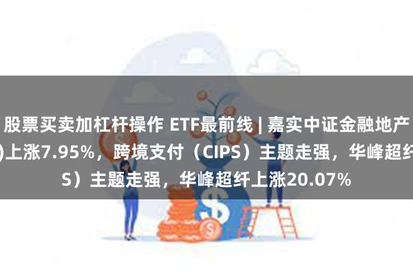 股票买卖加杠杆操作 ETF最前线 | 嘉实中证金融地产E