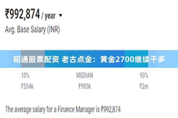 昭通股票配资 老古点金：黄金2700继续干多