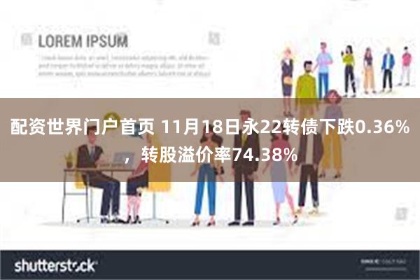 配资世界门户首页 11月18日永22转债下跌0.36%，转股